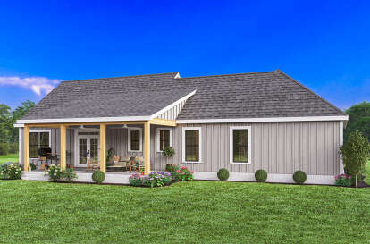 Modern Farmhouse House Plan #009-00392 Elevation Photo