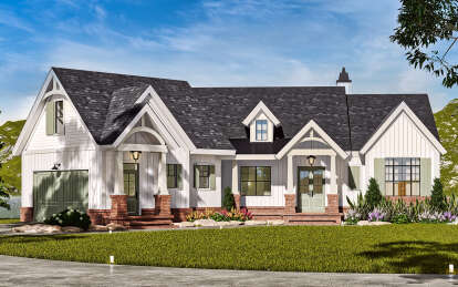 Craftsman House Plan #4195-00074 Elevation Photo