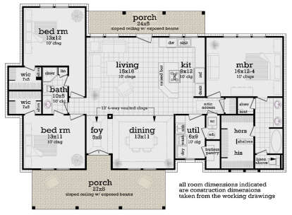Main Floor  for House Plan #048-00302