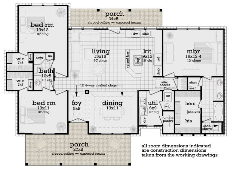 House Plan House Plan #30644 Drawing 1