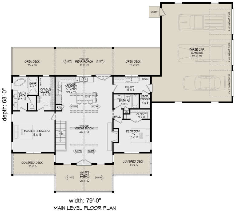 House Plan House Plan #30648 Drawing 1