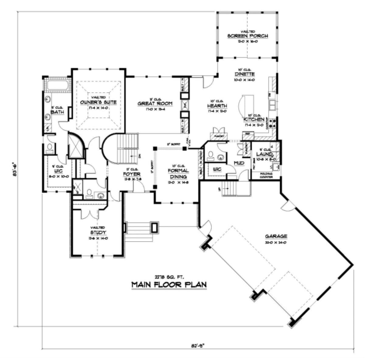 Main Floor for House Plan #098-00089
