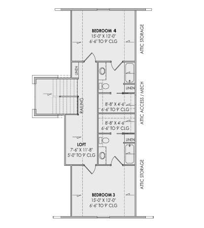 Second Floor for House Plan #7983-00002