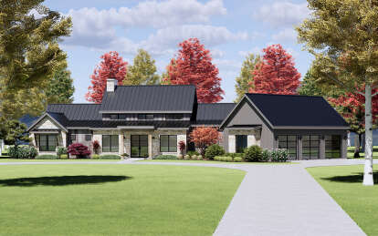 Modern Transitional House Plan #7983-00003 Elevation Photo