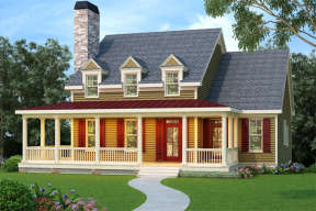 Country House Plan #009-00140 Elevation Photo