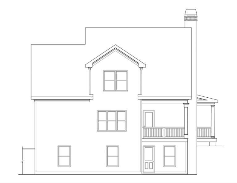 Country House Plan #009-00140 Elevation Photo