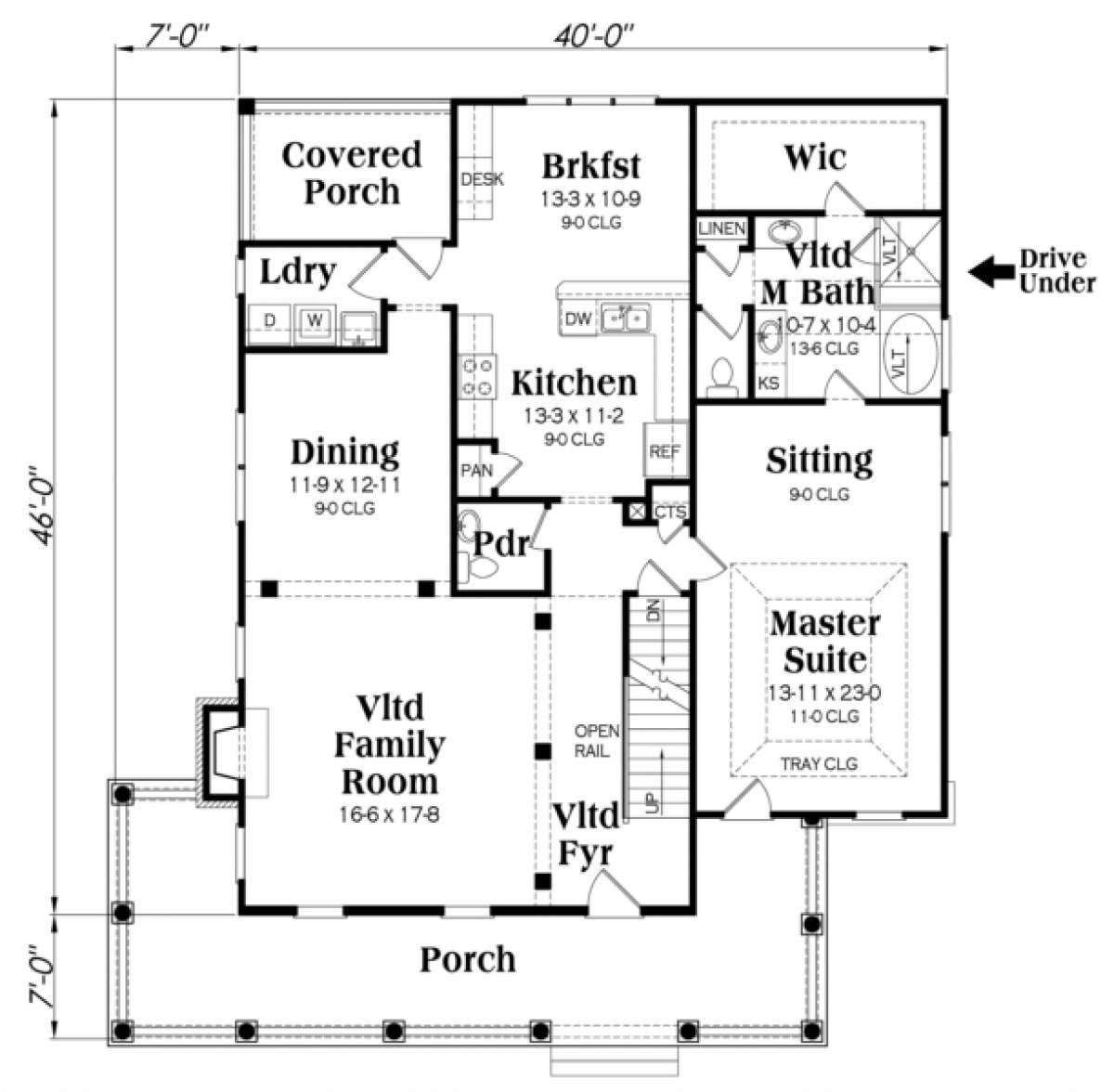 Main Floor for House Plan #009-00140