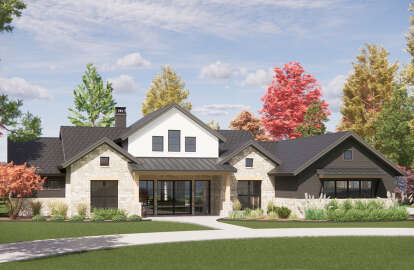 Modern Transitional House Plan #7983-00010 Elevation Photo