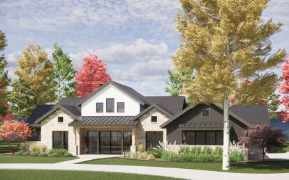 Modern Transitional House Plan #7983-00010 Elevation Photo