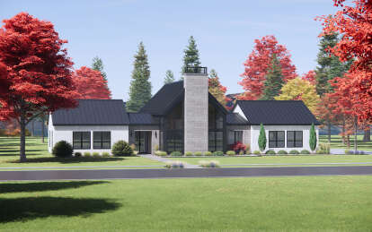 Modern Transitional House Plan #7983-00011 Elevation Photo