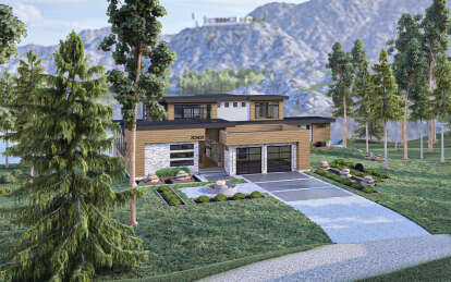 Modern House Plan #963-00893 Elevation Photo
