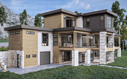 Modern House Plan #963-00893 Elevation Photo