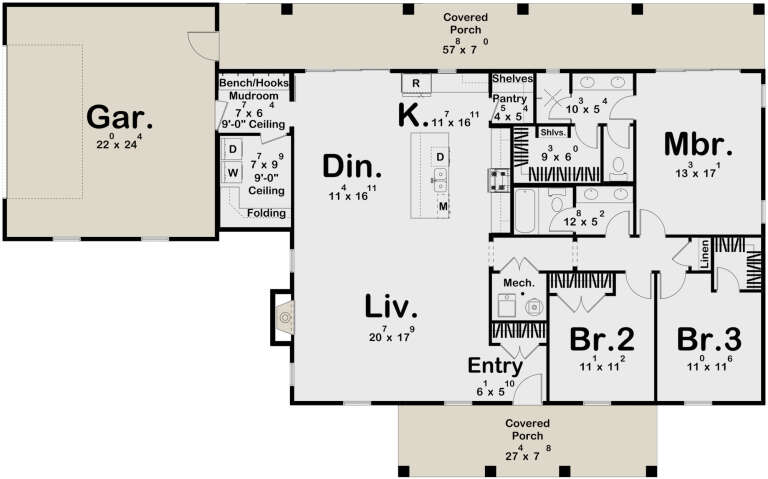 House Plan House Plan #30669 Drawing 1