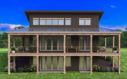 Modern House Plan #1462-00111 Elevation Photo