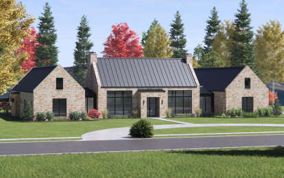 Contemporary House Plan #7983-00015 Elevation Photo