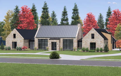 Contemporary House Plan #7983-00015 Elevation Photo