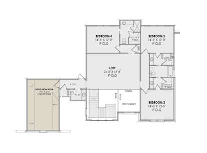 Second Floor for House Plan #7983-00017