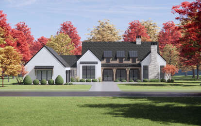 Modern Transitional House Plan #7983-00019 Elevation Photo