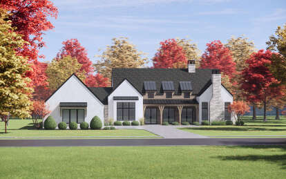 Modern Transitional House Plan #7983-00019 Elevation Photo