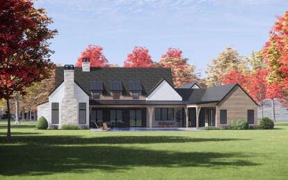 Modern Transitional House Plan #7983-00019 Elevation Photo
