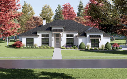 Modern Transitional House Plan #7983-00021 Elevation Photo