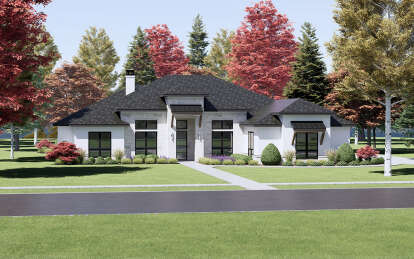 Modern Transitional House Plan #7983-00021 Elevation Photo