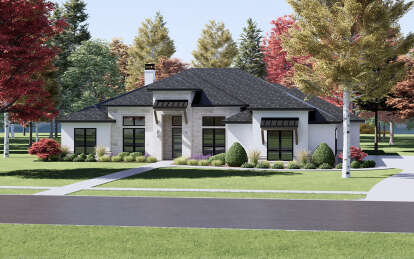 Modern Transitional House Plan #7983-00021 Elevation Photo