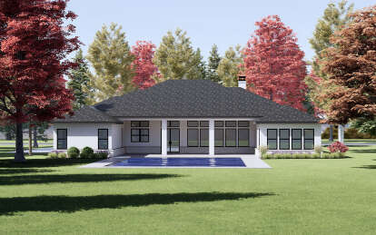 Modern Transitional House Plan #7983-00021 Elevation Photo