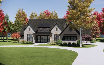 Modern Transitional House Plan #7983-00022 Elevation Photo