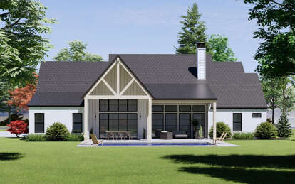 Modern Transitional House Plan #7983-00023 Elevation Photo