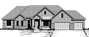 European House Plan #098-00090 Elevation Photo
