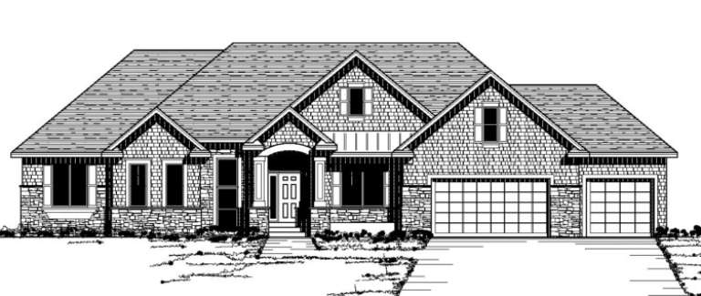 European House Plan #098-00090 Elevation Photo
