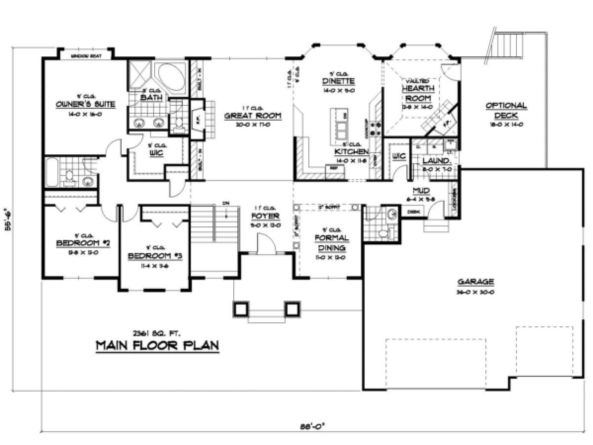 Main Floor for House Plan #098-00090