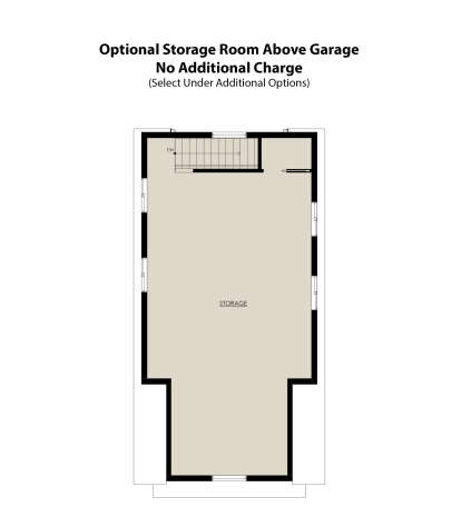 Optional Storage Room for House Plan #8937-00045