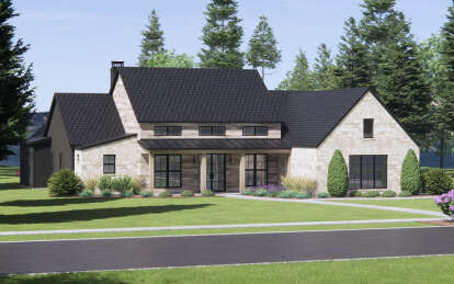 Modern Transitional House Plan #7983-00026 Elevation Photo