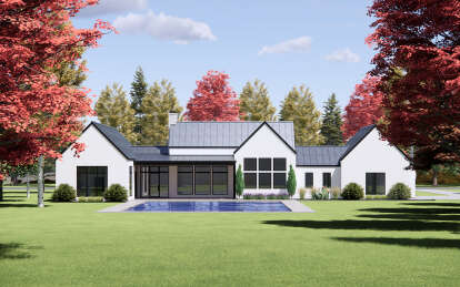 Modern Transitional House Plan #7983-00027 Elevation Photo