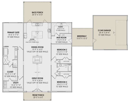 Main Floor  for House Plan #7983-00028