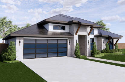 Contemporary House Plan #7983-00030 Elevation Photo