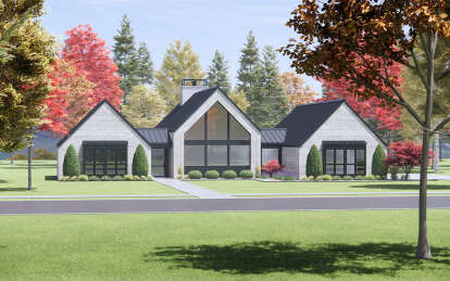 Modern Transitional House Plan #7983-00033 Elevation Photo