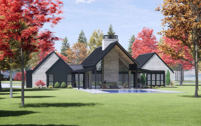 Modern Transitional House Plan #7983-00033 Elevation Photo