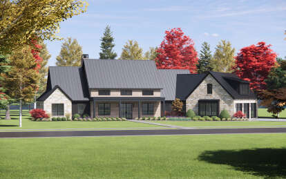 Modern Transitional House Plan #7983-00036 Elevation Photo