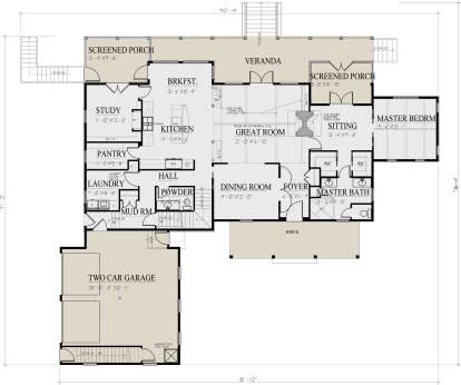 Main Floor  for House Plan #3290-00001