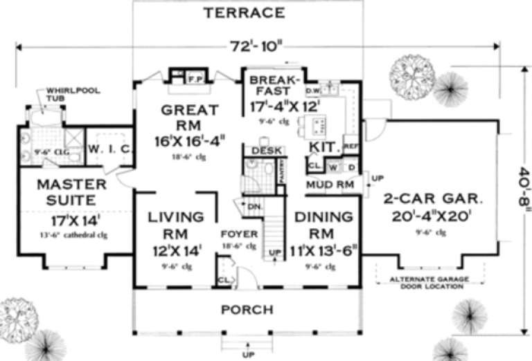 House Plan House Plan #307 Drawing 1
