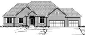 Ranch House Plan #098-00092 Elevation Photo