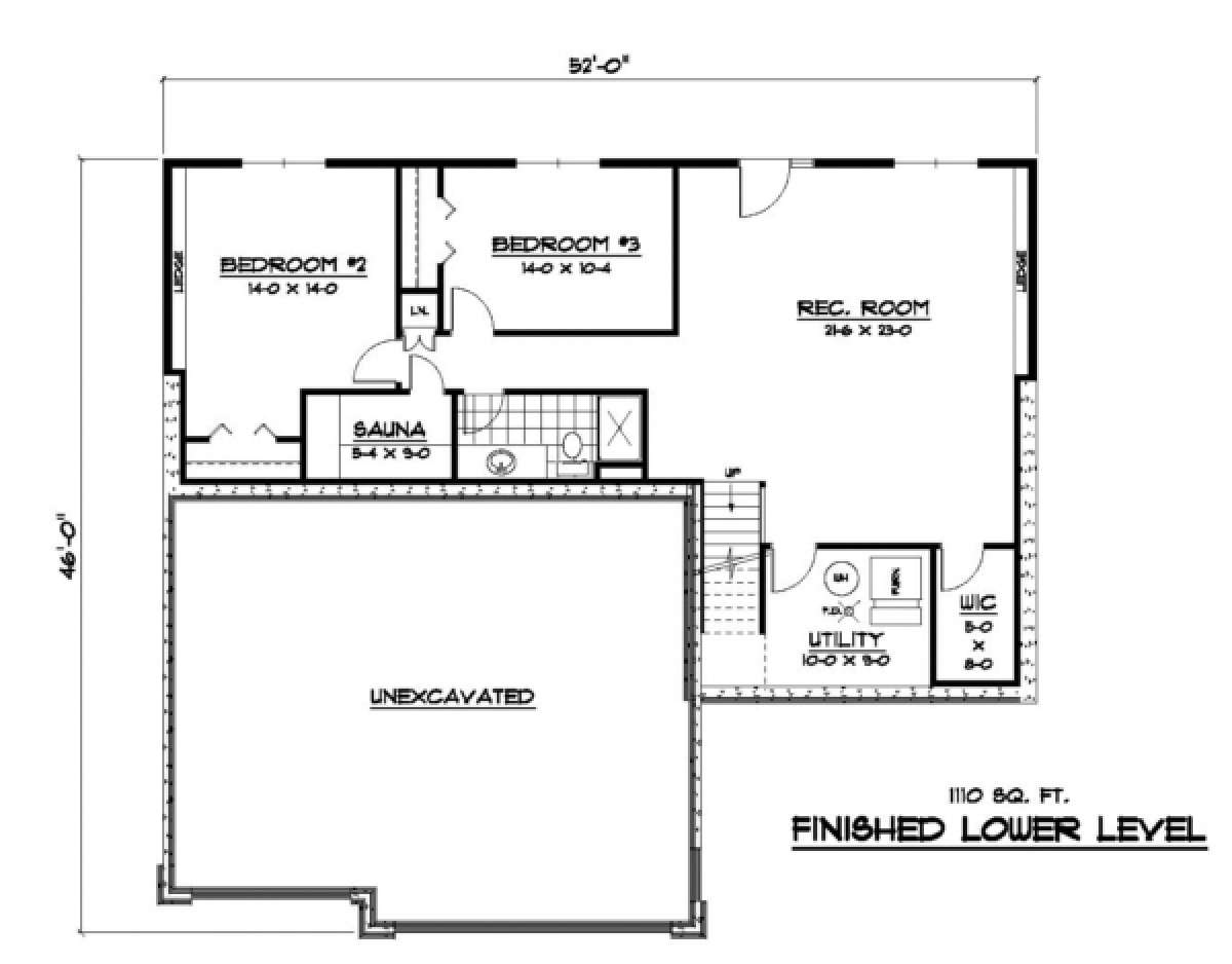 Basement for House Plan #098-00093