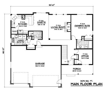 Main Floor for House Plan #098-00093