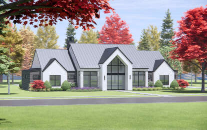 Modern Transitional House Plan #7983-00039 Elevation Photo