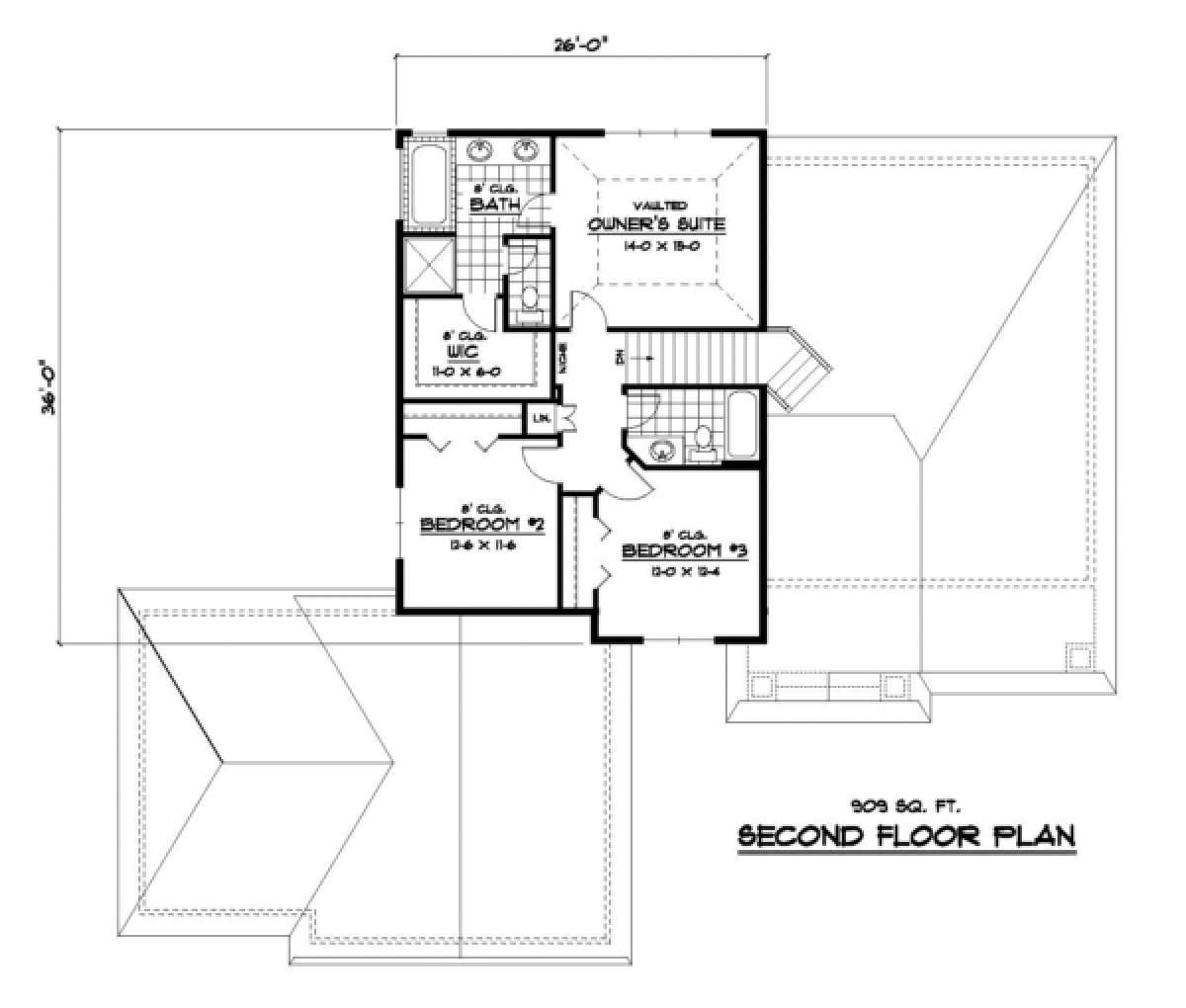 Second Floor for House Plan #098-00094