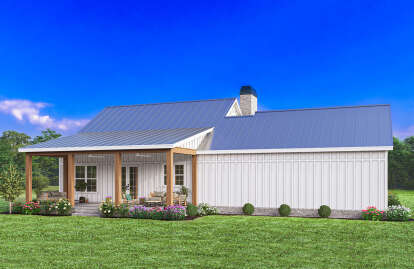 Modern Farmhouse House Plan #009-00393 Elevation Photo