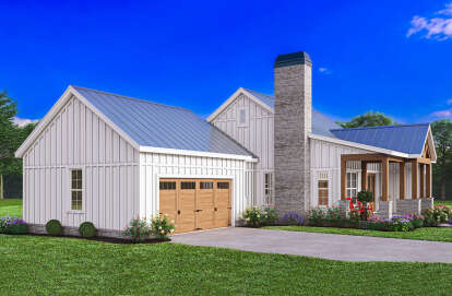 Modern Farmhouse House Plan #009-00393 Elevation Photo